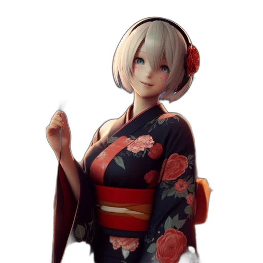 dress, staff, robot, weapon, concept art, 3d render, anime, photorealistic transparent PNG cut-out