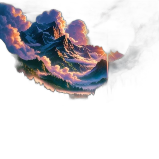 dragon, crown, sword, jacket, vaporwave, 3d render, concept art, fantasy art transparent PNG cut-out