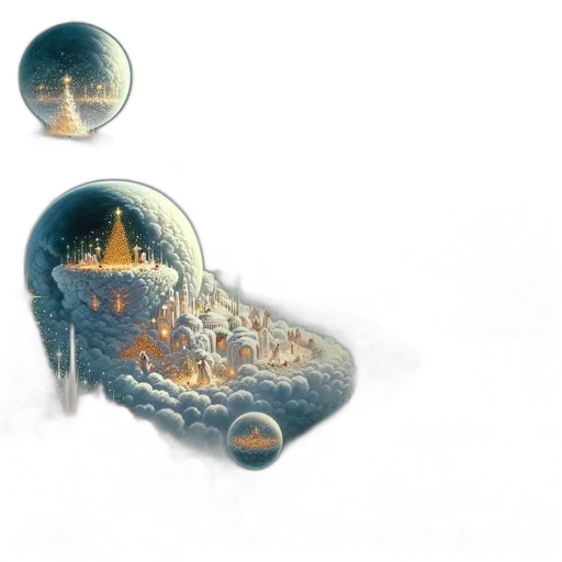 shoes, crown, umbrella, concept art, fantasy art, 3d render, photorealistic, underwater transparent PNG cut-out