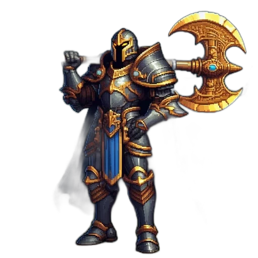 staff, sword, weapon, fantasy art, concept art, pixel art, 3d render, golden transparent PNG cut-out