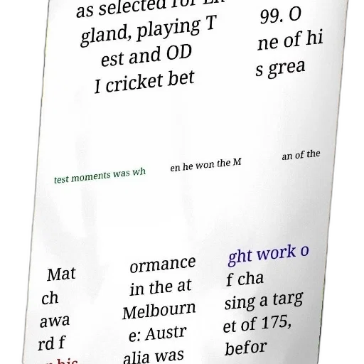 text-based, image, list, cricket, achievements, including, being, selected transparent PNG cut-out