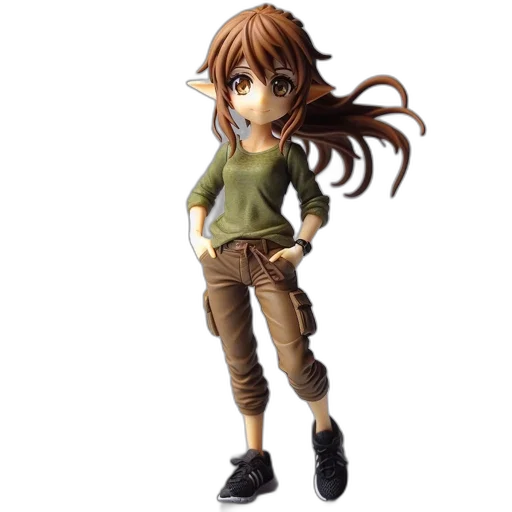 staff, 3d render, concept art, fantasy art, pixel art, earth tones, animated, figurine transparent PNG cut-out