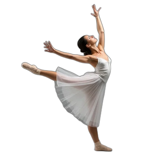 dress, photorealistic, 3d render, concept art, beautiful, female, ballet, dancer transparent PNG cut-out