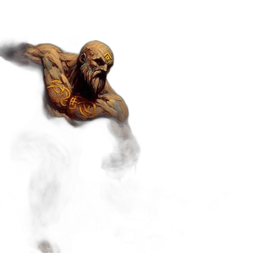 creature, face, mask, concept art, fantasy art, comic book art, photorealistic, fog transparent PNG cut-out
