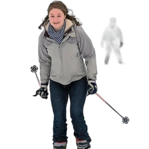 staff, jacket, robot, concept art, photorealistic, snow, young, girl transparent PNG cut-out