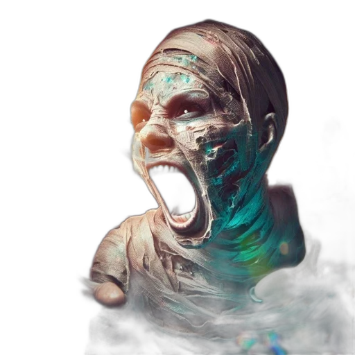 creature, mask, face, concept art, photorealistic, 3d render, fantasy art, outer space transparent PNG cut-out