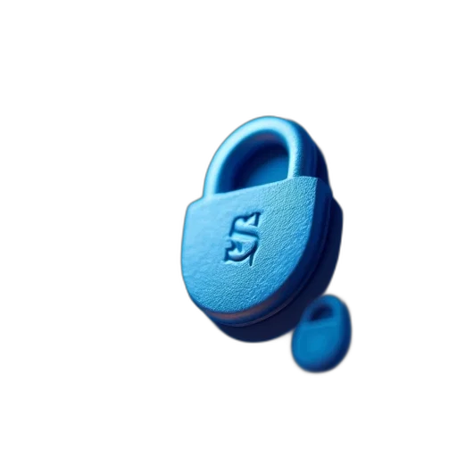 jewelry, weapon, 3d render, blue transparent PNG cut-out