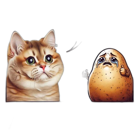 photorealistic, concept art, watercolor, white, background, detailed, cat, portrait transparent PNG cut-out