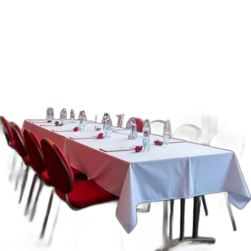 staff, furniture, food, 3d render, concept art, photorealistic, long, conference transparent PNG cut-out