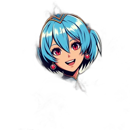 face, crown, jewelry, robot, anime, pixel art, cartoon, concept art transparent PNG cut-out