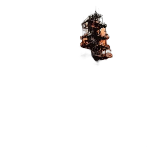 robot, crown, building, weapon, concept art, 3d render, pixel art, photorealistic transparent PNG cut-out