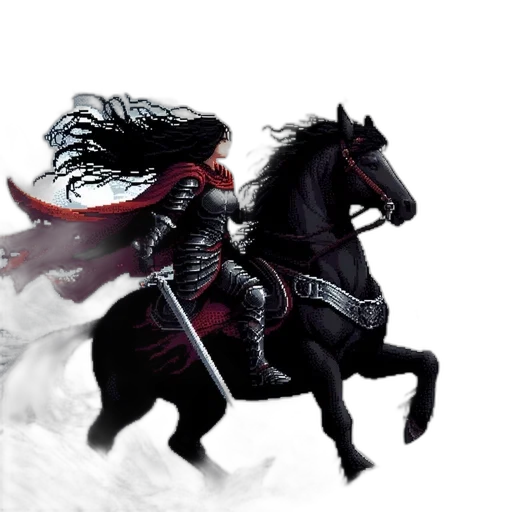 sword, dragon, fantasy art, concept art, comic book art, pixel art, female, warrior transparent PNG cut-out