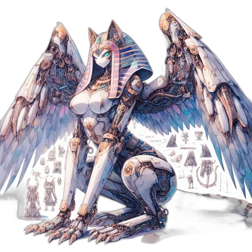 robot, dragon, creature, animal, concept art, fantasy art, pixel art, comic book art transparent PNG cut-out