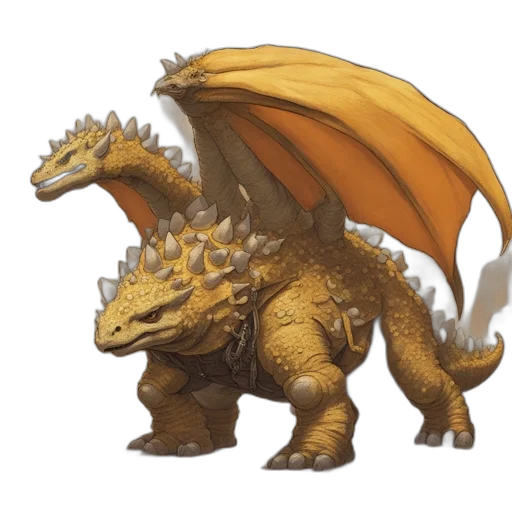 dragon, creature, animal, staff, concept art, fantasy art, pixel art, 3d render transparent PNG cut-out