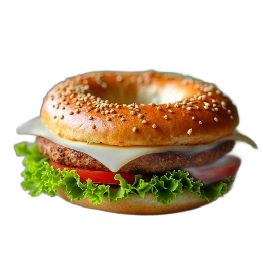 food, animal, crown, weapon, photorealistic, 3d render, concept art, bagel transparent PNG cut-out