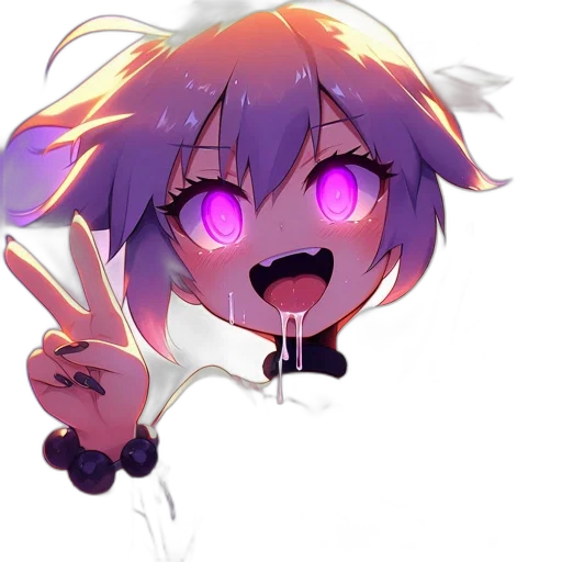 creature, face, weapon, staff, anime, pixel art, cyberpunk, vaporwave transparent PNG cut-out
