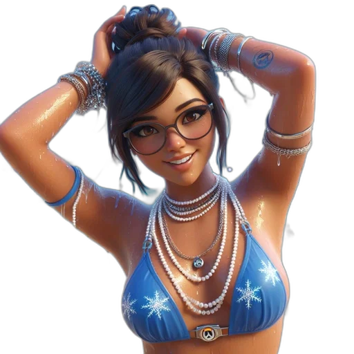 jewelry, dress, staff, face, concept art, fantasy art, photorealistic, 3d render transparent PNG cut-out