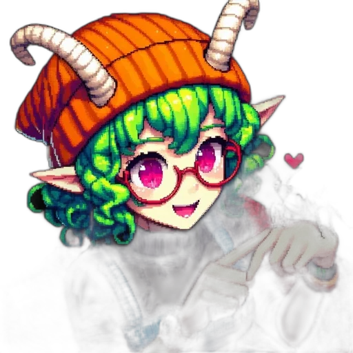 hat, dragon, staff, creature, pixel art, fantasy art, anime, concept art transparent PNG cut-out