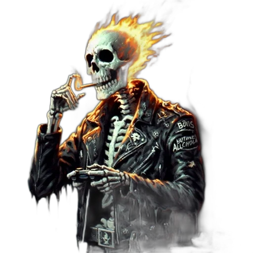 jacket, staff, mask, weapon, concept art, cyberpunk, pixel art, comic book art transparent PNG cut-out