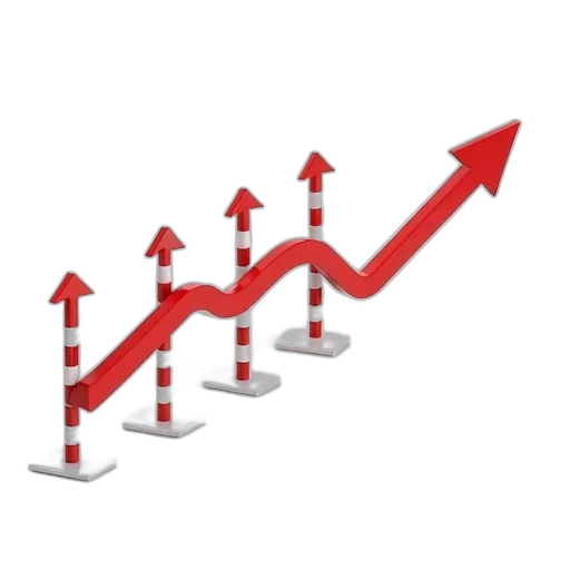 series, red, white, striped, hurdles, lined, surface, positioned transparent PNG cut-out