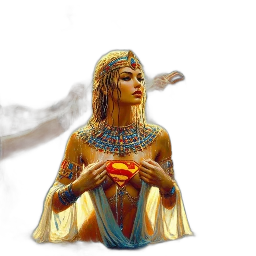 jewelry, crown, fantasy art, concept art, comic book art, 3d render, underwater, ancient transparent PNG cut-out