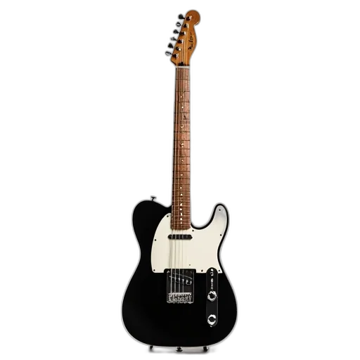 weapon, black, electric, guitar, wooden, body, white, pickguard transparent PNG cut-out