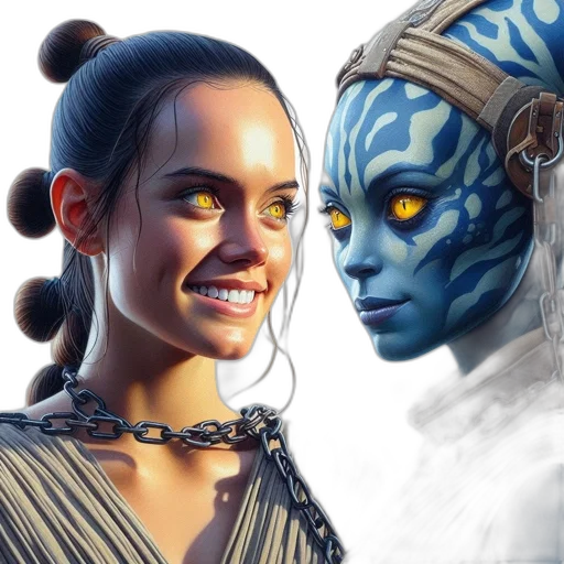 concept art, fantasy art, comic book art, photorealistic, blue, woman, dark, hair transparent PNG cut-out