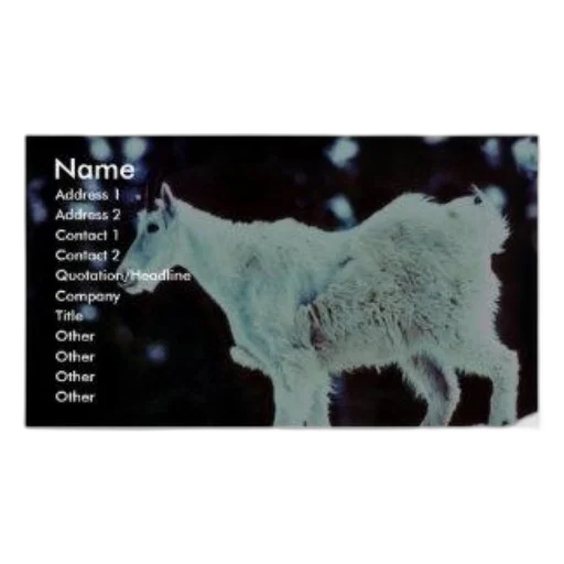 animal, creature, dragon, staff, business, card, white, goat transparent PNG cut-out