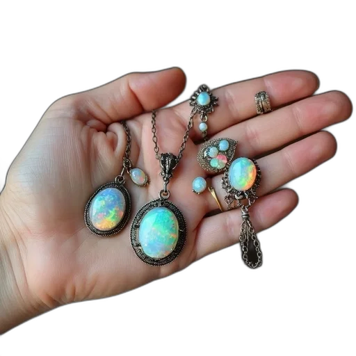 jewelry, collection, antique, silver, gold, pieces, including, necklace transparent PNG cut-out