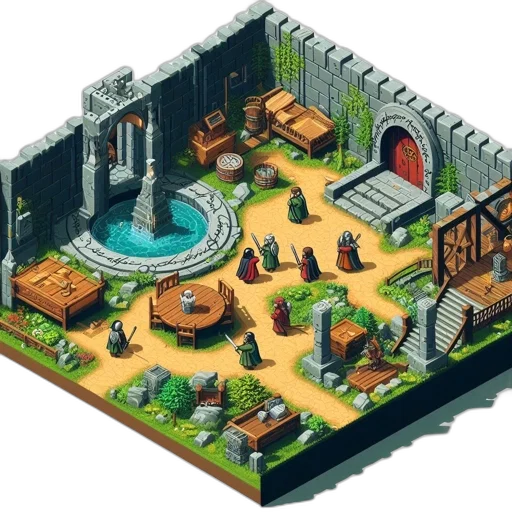pixel art, concept art, 3d render, fantasy art, forest, city street, underwater, outer space transparent PNG cut-out