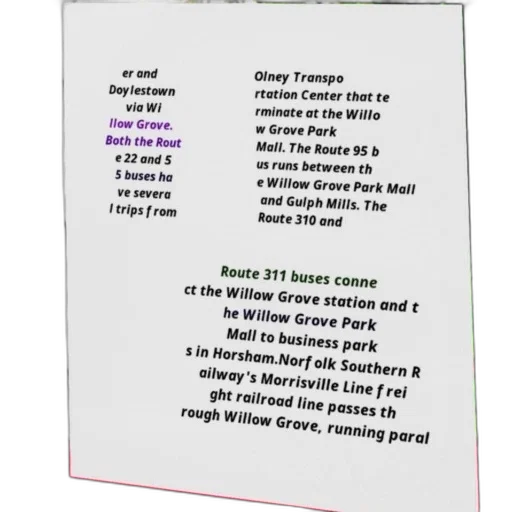 map, showing, bus, routes, willow, grove, including, stops transparent PNG cut-out