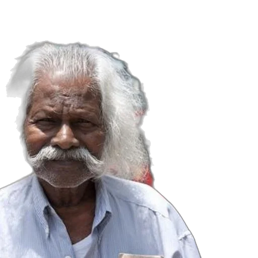 face, hair, staff, mask, photorealistic, elderly, man, white transparent PNG cut-out