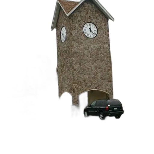 car, building, 3d render, concept art, photorealistic, snow, city street, fog transparent PNG cut-out