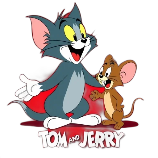 cartoon, concept art, 3d render, comic book art, character, tom, jerry, depicted transparent PNG cut-out