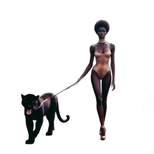 animal, creature, concept art, fantasy art, pixel art, african, american, woman transparent PNG cut-out