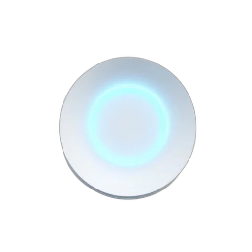 robot, jewelry, 3d render, blue, white, circular, object, glowing transparent PNG cut-out