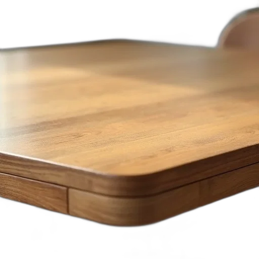 furniture, food, 3d render, close-up, wooden, table, smooth, unblemished transparent PNG cut-out