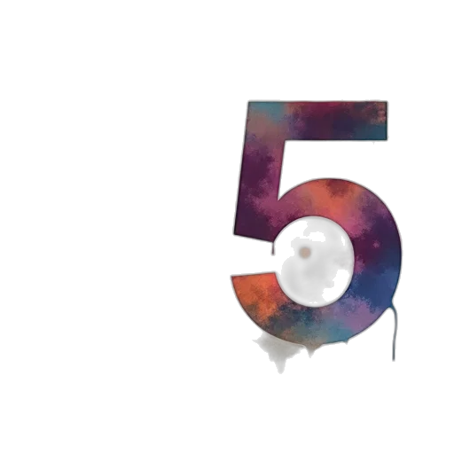 3d render, numbers, watercolor, splashs, vector transparent PNG cut-out