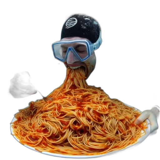 food, animal, hat, dress, 3d render, photorealistic, concept art, diver transparent PNG cut-out