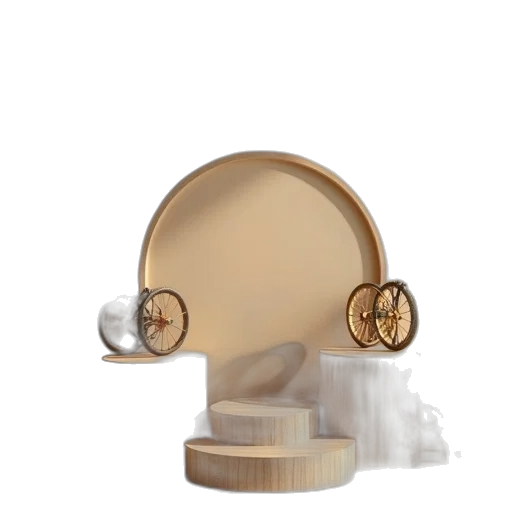 crown, jewelry, hat, furniture, 3d render, concept art, golden, wood transparent PNG cut-out