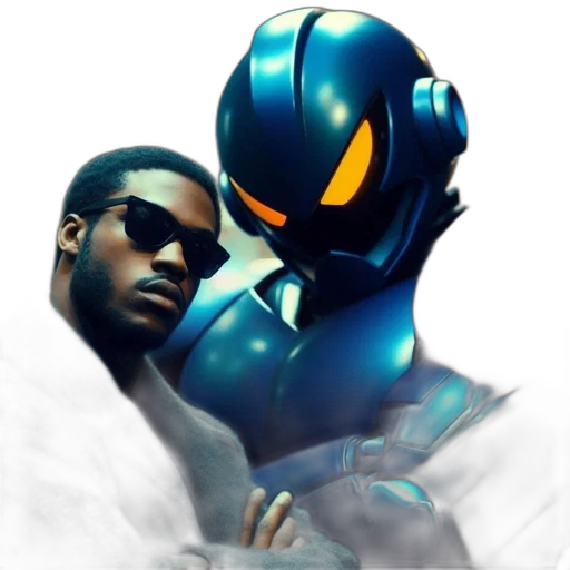 robot, concept art, comic book art, 3d render, urban, setting, man, gray transparent PNG cut-out