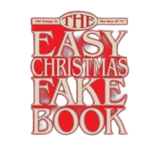 easy, christmas, fake, book, cover, features, bold, white transparent PNG cut-out
