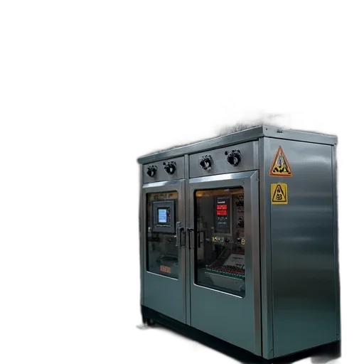 robot, 3d render, manufacturer, automatic, machine, use, oil, refining transparent PNG cut-out