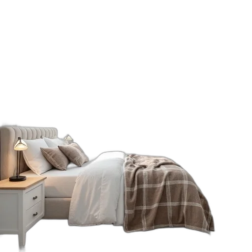 furniture, 3d render, photorealistic, concept art, earth tones, monochrome, golden, bedroom transparent PNG cut-out