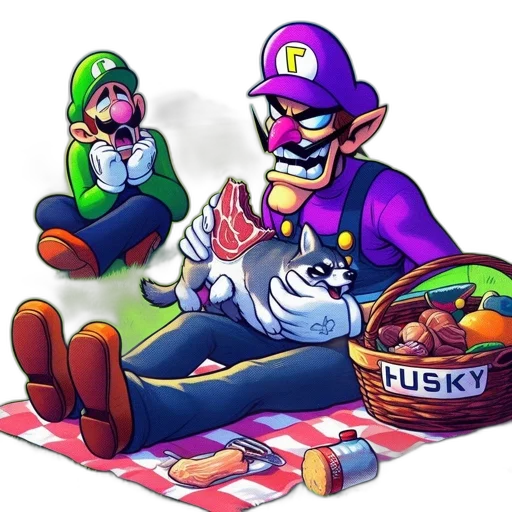 mask, food, pixel art, concept art, watercolor, cartoon, colorful, two transparent PNG cut-out