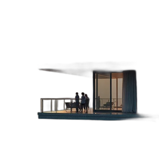 building, furniture, staff, umbrella, concept art, 3d render, photorealistic, pixel art transparent PNG cut-out