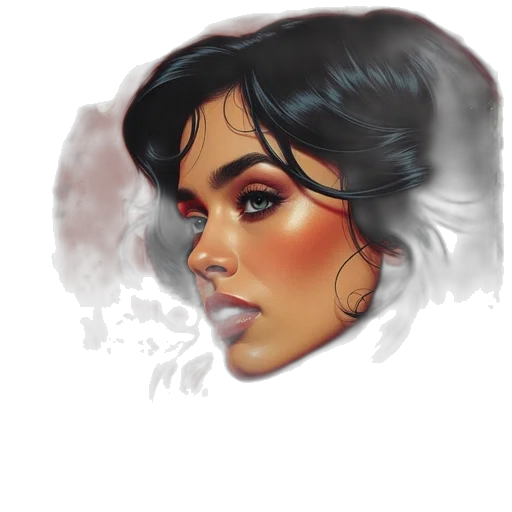 face, watercolor, photorealistic, concept art transparent PNG cut-out