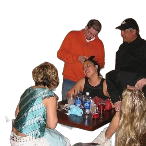 bottle, hat, staff, jacket transparent PNG cut-out