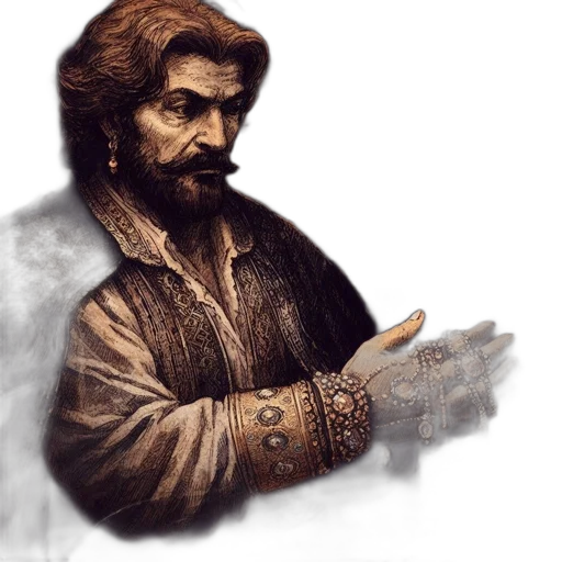 jacket, sword, weapon, face, photorealistic, concept art, fantasy art, comic book art transparent PNG cut-out