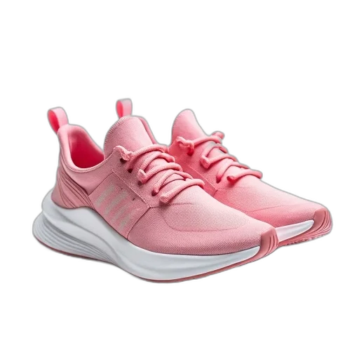 shoes, vaporwave, 3d render, pastel, pair, pink, sneakers, white transparent PNG cut-out